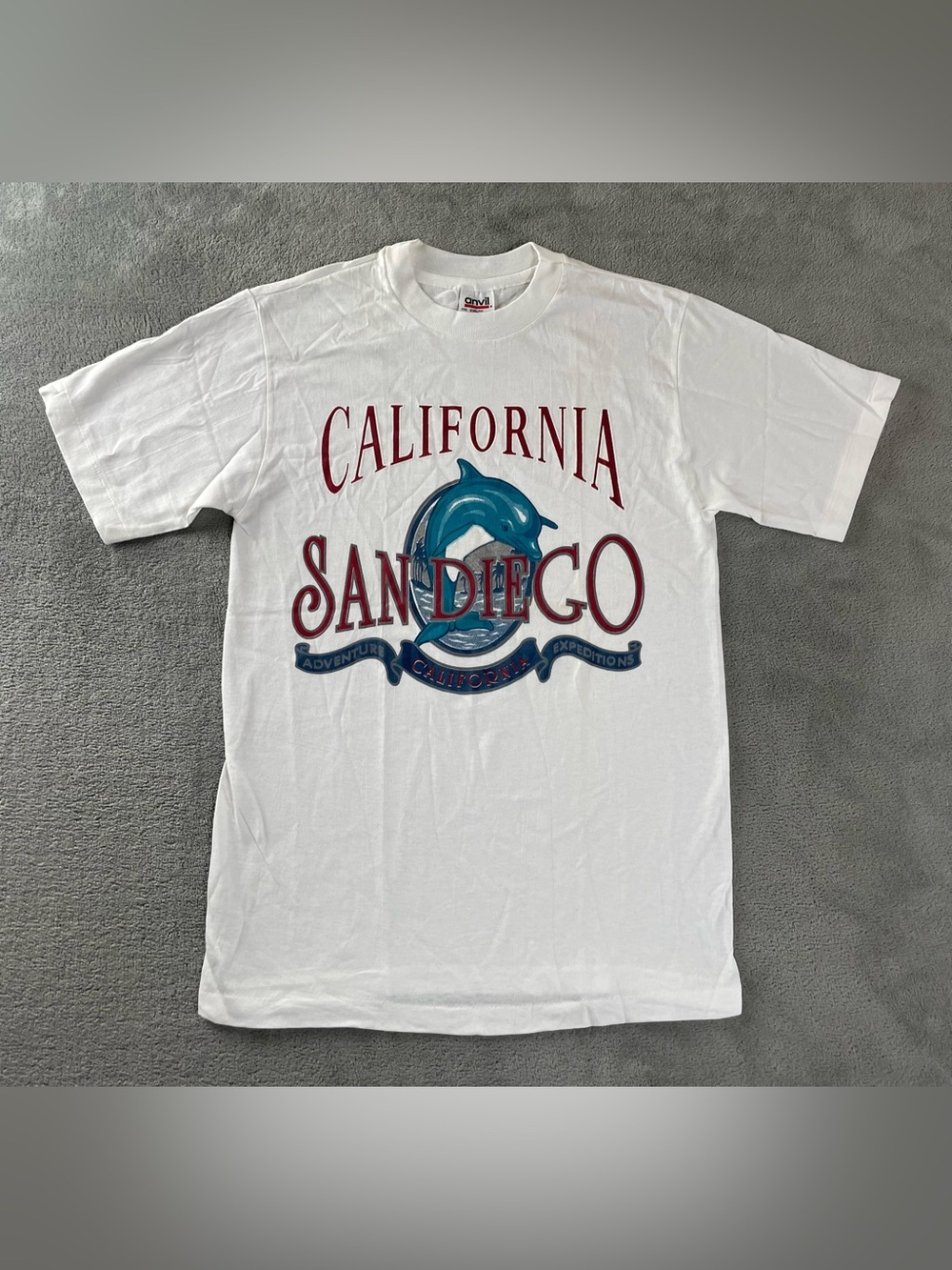Vintage Single Stitch T Shirt San Diego California Dolphin Men’s Small USA White